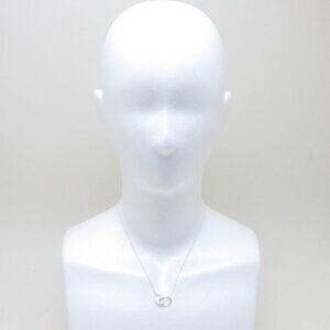 Tiffany Double Loop Necklace Silver Pendant